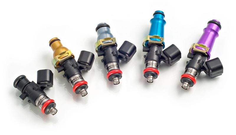 Injector Dynamics 1340cc Injectors - 48mm Length - 14mm Grey Top - 14mm Lower O-Ring (Set of 8)