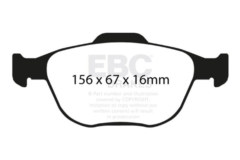 EBC Racing 04-08 Ford Fiesta ST (Mk6) RP-X Front Brake Pads