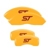 MGP 4 Caliper Covers Engraved Front & Rear No bolts/ST Yellow finish black ch