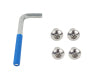 Kentrol 07-18 Jeep Wrangler JK OEM Anti-Theft Door Nuts 2 Door - Polished Silver