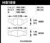 Hawk 91-93 Volkswagen Cabriolet Front ER-1 Brake Pads