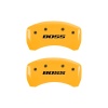MGP Rear set 2 Caliper Covers Engraved Rear Boss Yellow finish black ch