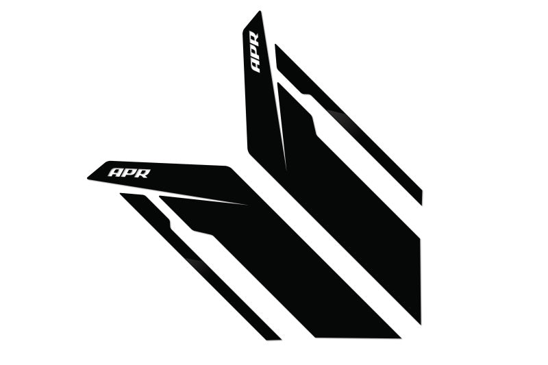 APR Sideburn Stickers - Black APR/Black Stripe (Pair)