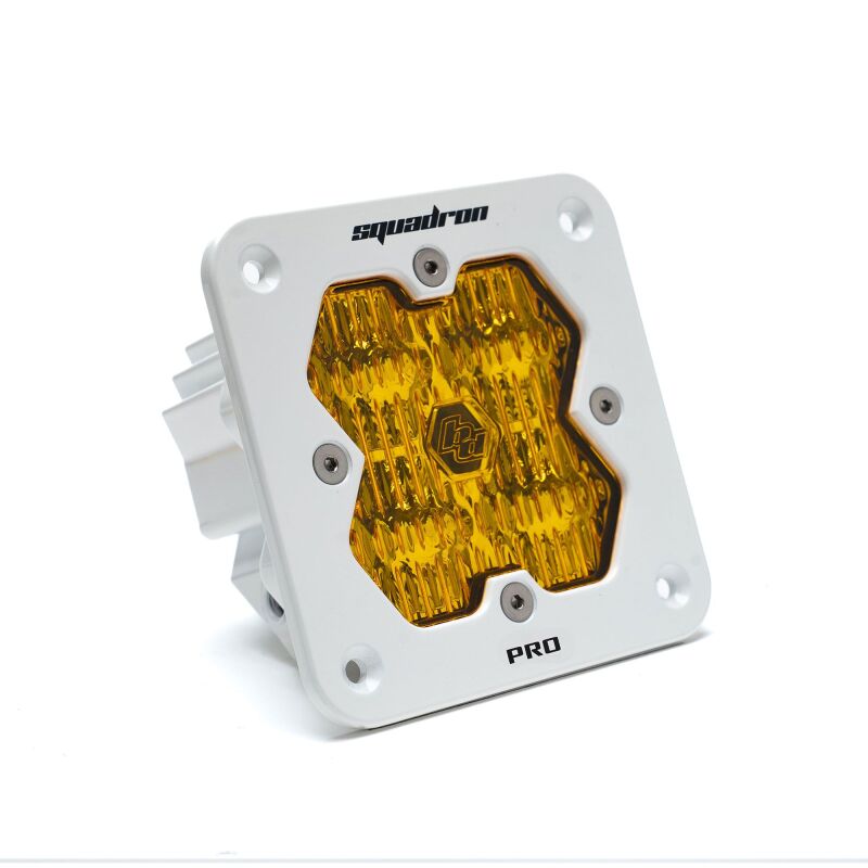 Baja Designs Squadron 2.0 Pro LED Wide Cornering (Flush Mount) - Baja Amber w/White Housing