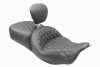 Mustang 08-25 Harley FL Touring Rd King Sp, Rd Glide Ltd, Dble Diamond ST Backrest - Black