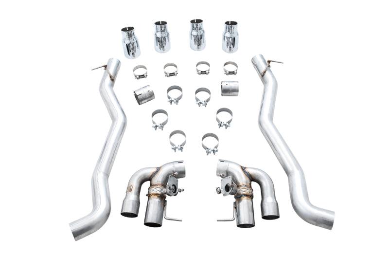 AWE Tuning 18-19 BMW M5 (F90) 4.4T AWD SwitchPath Axle-Back Exhaust - Chrome Silver Tips