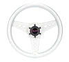 NRG All Aluminum Steering Wheel 330mm - Heart Cut Out- Ergonomic Grip- Anadized Silver