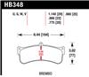 Hawk Brembo Disc DTC-70 w/ 1.140in Thickness Race Brake Pads
