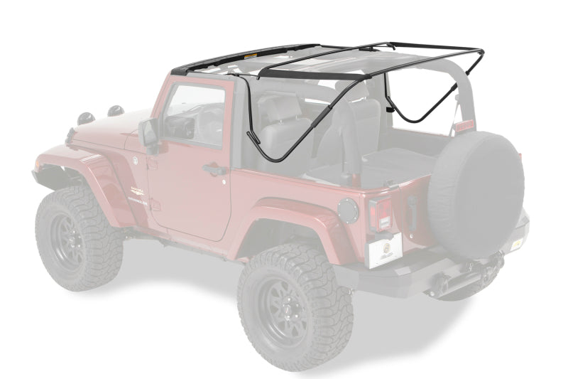 Bestop 07-18 Jeep Wrangler JK 2-Door Bow & Fdodge Rame Hardware Kit (Factory Style Replacement)