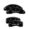 MGP 4 Caliper Covers Engraved Front Lincoln Engraved Rear MKZ Black finish silver ch