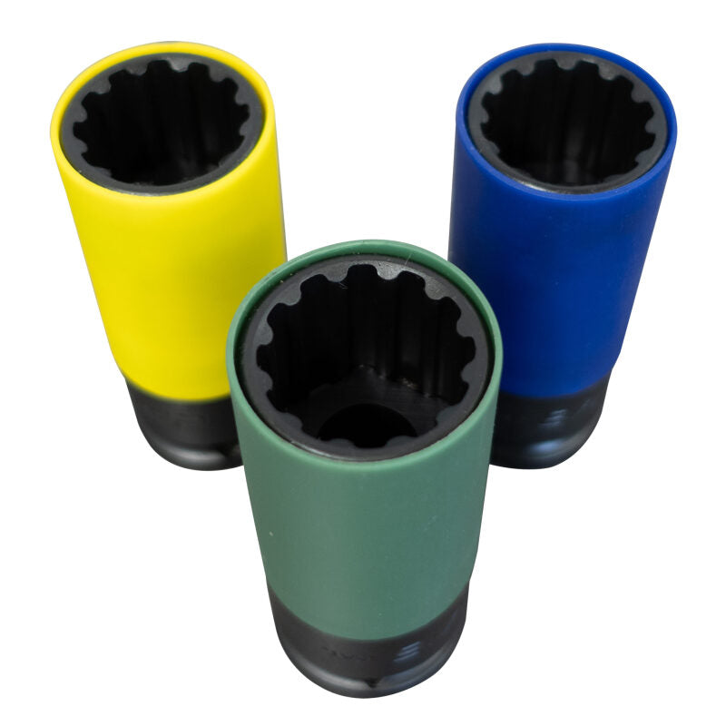 Counteract Socket Pro  6 Way Socket 3pc Set - 22mm, 7/8in, 15/16in - 1/2in Drive
