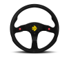 Momo MOD80 Steering Wheel 350 mm - Black Suede/Black Spokes