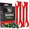 Rhino USA Soft Loops Motorcycle Tie-Down Set 4-Pack Red