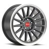 Raceline 315G Grip 18x8.5in / 5x108 BP / 45mm Offset / 72.6mm Bore - Gunmetal & Machined Wheel