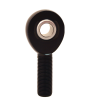 QA1 A Series Endura Rod End - Male/Left Hand - .5in Bore x 5/8-18 - Black Aluminum