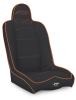 PRP Daily Driver High Back Suspension Seat- Black/Orange Vinyl