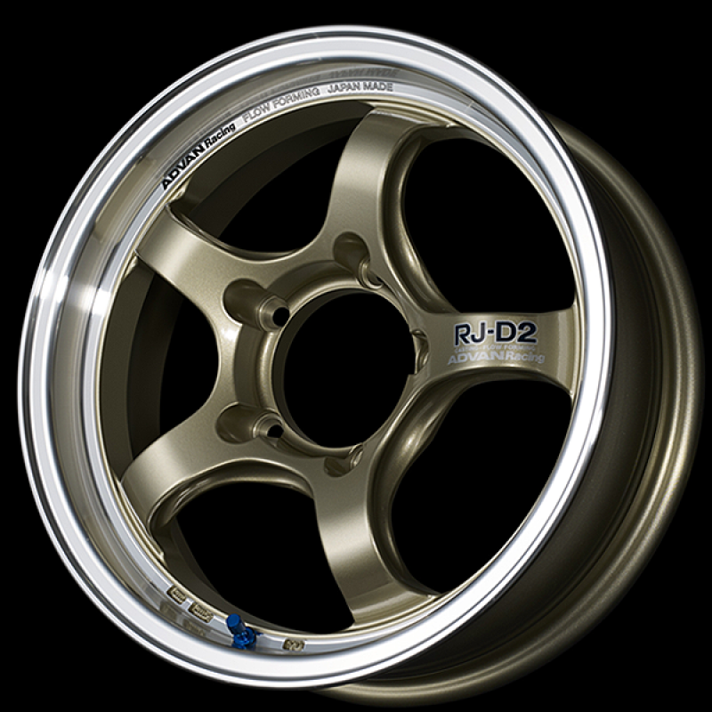 Advan RG-D2 15x6.0 / +45 Offset / 4x100 / 63mm Bore / Machining and Champagne Gold