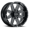Raceline 940M Hostage 20x10in / 8x170 BP / -19mm Offset / 125.2mm Bore - Black & Milled Wheel
