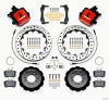 Wilwood Combination Parking Brake Rear Kit 12.88in Drilled Red 2013-Up Ford Focus ST w/ Lines
