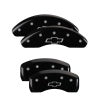 MGP 4 Caliper Covers Engraved Front & Rear Bowtie Black finish silver ch