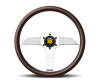 Momo Super Grand Prix Steering Wheel 350 mm - Mahogany Wood/Polished Spokes