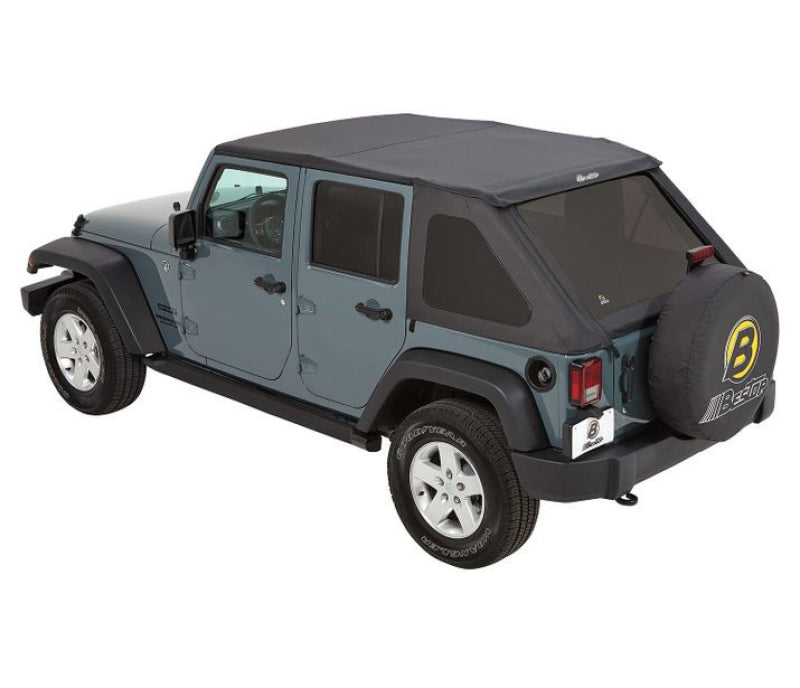 Bestop 07-18 Jeep Wrangler JK 4-Door A-Top Trektop (Blk Diamond Tinted Windows No Door Skins)