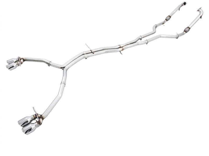AWE Tuning Audi B9 S4 Track Edition Exhaust - Non-Resonated (Silver 102mm Tips)