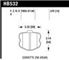 Hawk 06-10 Chevy Corvette (OEM Pad Design) Rear Performance Ceramic Sreet Brake Pads