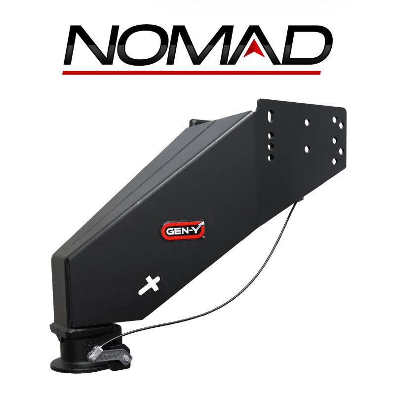 Gen-Y Nomad Static 5th Wheel to Gooseneck - 6.5K TW 30K Tow - Texture Black (1116/1621/1716 Frames)