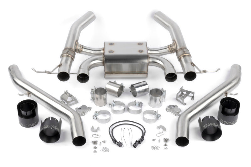Dinan 21-27 BMW M3/M4 (G80/G82/G83) Valved Axleback Exhaust System - Black Tips