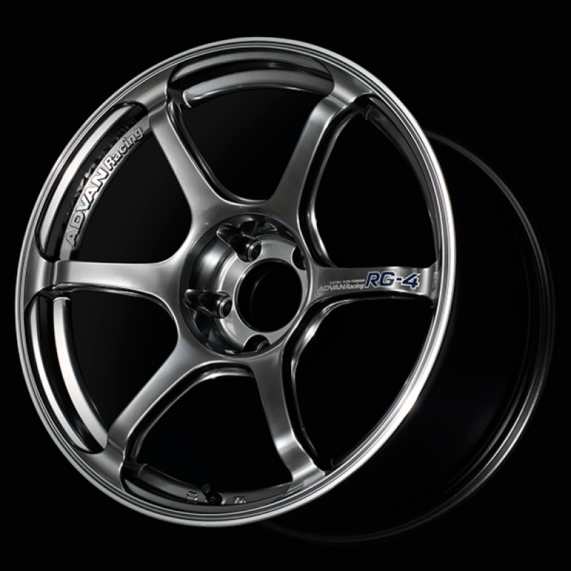 Advan RG-4 17x8.0 / +54 Offset / 5x114.3 / 73mm Bore / Racing Hyper Black and Ring