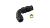 Vibrant 1/2In Tube to -8AN Female 90 Degree Union Adapter Fitting w/ Olive Inserts