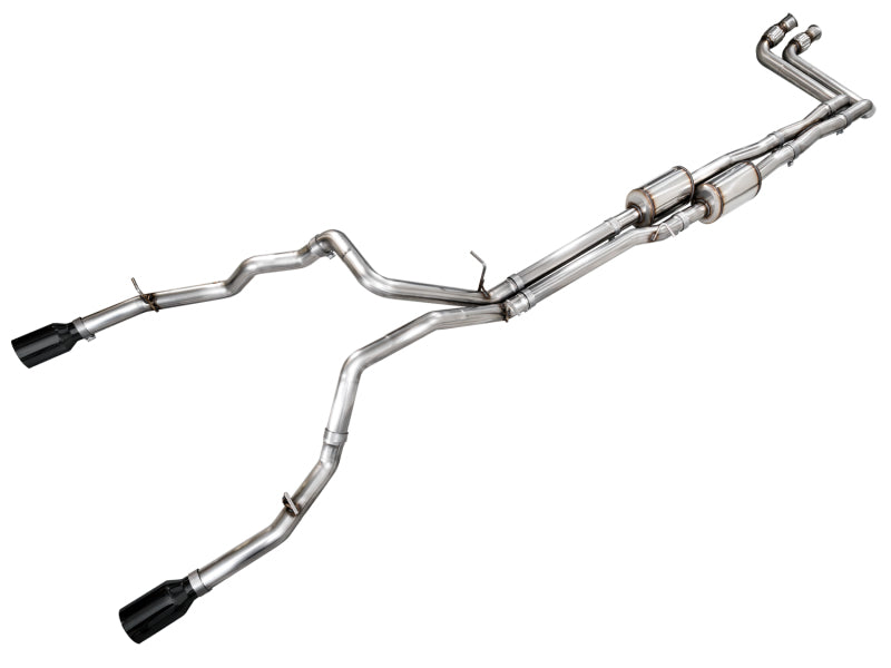 AWE Tuning 25+ RAM 1500 3.0TT 0FG Cat-Back Touring Exhaust - Diamond Black Tips