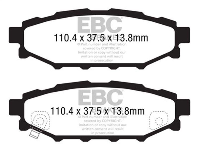 EBC Racing 17-23 Subaru Impreza 2.0L Rear RP-1 Brake Pads