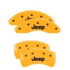 MGP 4 Caliper Covers Engraved Front & Rear JEEP Yellow finish black ch