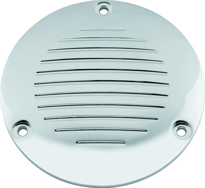 Bikers Choice 70-98 Big Twin Chrome Grooved 3 Hole Derby Cover
