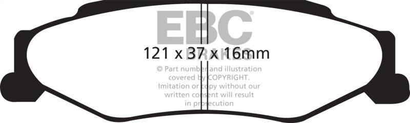 EBC Racing 01-13 Chevrolet Corvette C5/C6 5.7L/6.0L/6.2L Rear SR-11 Sintered Race Brake Pads