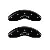 MGP Front set 2 Caliper Covers Engraved Front Bowtie Black finish silver ch