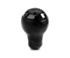 Momo Nero Shift Knob - Tall Black Leather, Black Chrome Insert