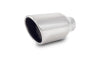 Vibrant 4in Round SS Exhaust Tip (Double Wall Resonated Angle Cut Rolled Edge)