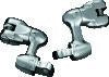 Kuryakyn 2in Adjustable Lockable Offsets With Male Mount Adapter Chrome