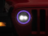 Raxiom 18-22 Jeep Wrangler JL/JT Axial 9-Inch LED Headlights w/RGB Halo- Black Housing (Clear Lens)