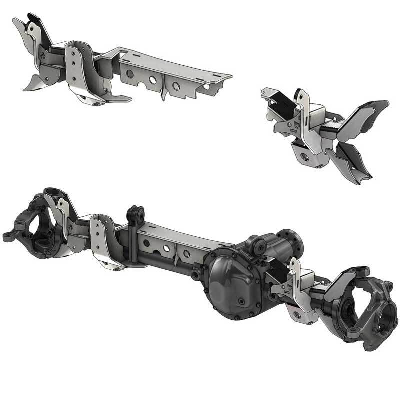 Artec Industries 93-06 Jeep Wrangler TJ Front Axle Swap Kit: Dana 30 Lca Brackets With Cam Slot