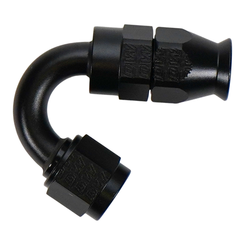 DeatschWerks 6AN Female Flare Swivel (Incl Ferule/Olive) 150-degree Hose End PTFE