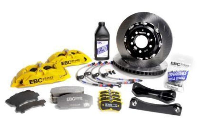 EBC Racing Ford Focus ST MK2 Yellow Apollo-4 Calipers 330mm Rotors Front Big Brake Kit