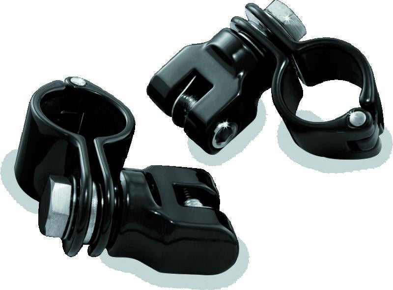 Kuryakyn 1-1/4inch Magnum Quick Clamp With Clevis Black (Pair)