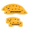 MGP 4 Caliper Covers Engraved Front & Rear EDGE/2015 Yellow finish black ch