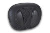 Mustang Deluxe Diamond Touring Sissy Bar Pad Black w/Gun Metal Gray Thread