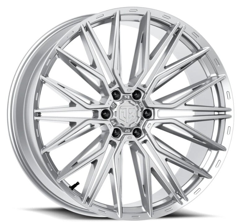 MTX Gangstar Silver Machined 20x9in / 6x135 BP / 15mm Offset / 87.1mm Bore