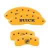 MGP 4 Caliper Covers Engraved Front Buick Rear Yellow Finish Black Char 2018 Buick Envision